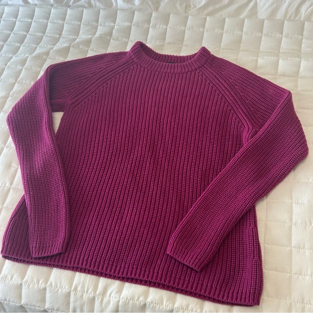 Quince Women's Crew Neck Sweater - Magenta - Picture 2 of 7